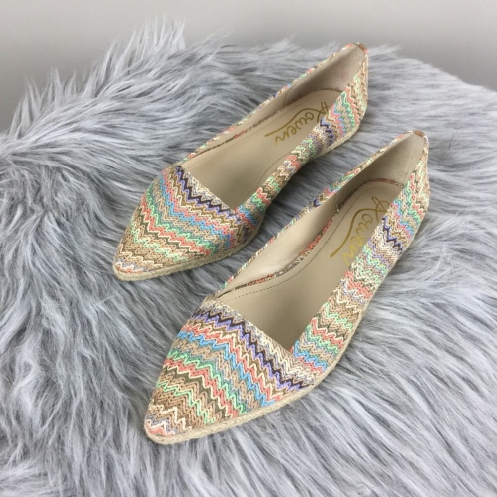 Rowen Woven Pointed Toe Flats Espadrilles - 9